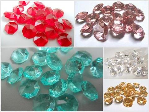 Diamanti Acrilico ottagonali - Sconto per Fioristi e Aziende  - mm. 12 busta 120 pezzi