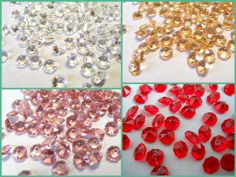 Diamanti ottagonali acrilico - Sconti per Fioristi e Aziende  - mm. 6 busta 40 grammi