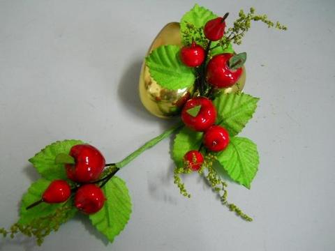 Pick Frutta x 3 con mele e pera cm. 12 lucide - Sconti per Fioristi e Aziende - San Michele di Ganzaria (Catania)