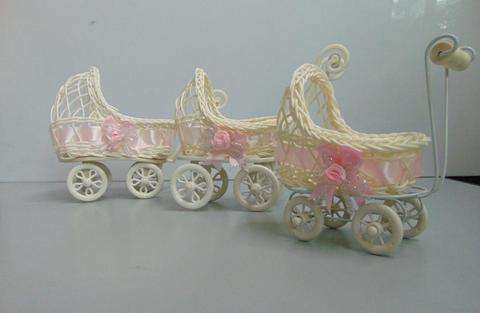 Culletta effetto vimini rosa  in 3 misure