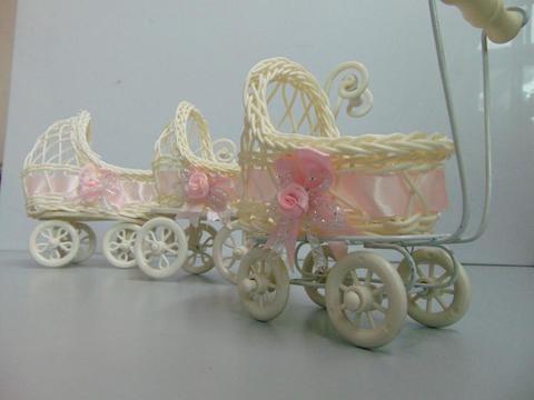 Culletta effetto vimini rosa  in 3 misure