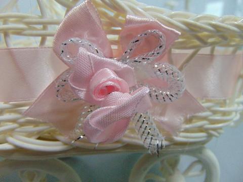 Culletta effetto vimini rosa  in 3 misure