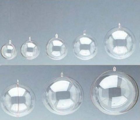 Sfere plexiglass Ø 6 - 7 cm. trasparente Confezione da 25 pezzi