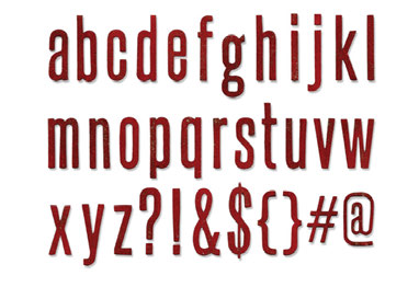 Fustella alfabeto H 3,81 cm.  Bigz L