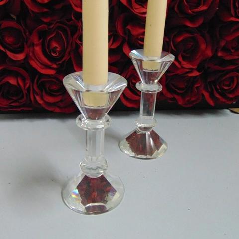 Porta candela in cristallo - Sconti per Fioristi e Aziende - Alto cm. 14