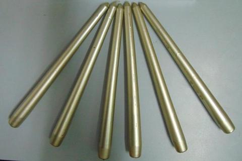 Candela x 6 conica H 25  - Sconti per Fioristi e Aziende - Laccata Oro Platino