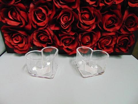 Cuori in vetro trasparente H 6 cm. 10 - Sconti per Fioristi e Aziende