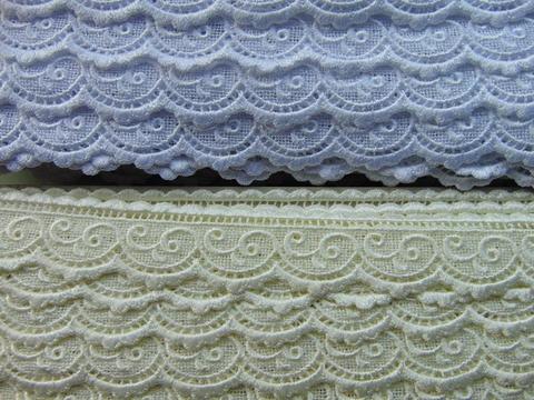 Merletto cotone ondina al metro in due colori - Sconto per Fioristi e Aziende