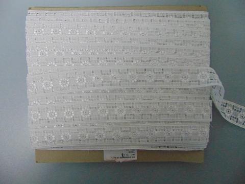 Merletto Catenella Fiorita  - Sconto per Fioristi e Aziende - Bianco e Avorio - Vendita a metro
