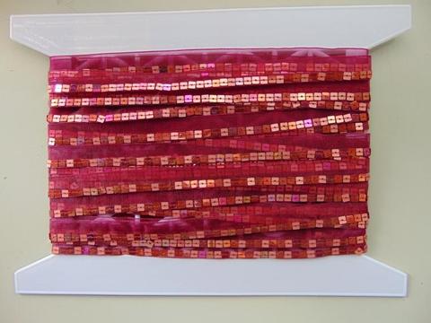 Passamanera Organza al mt. - Sconti per Fioristi e Aziende - con paillettes quadre vendita