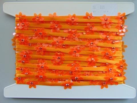Passamaneria in raso con fiori PVC e strass - Sconto per Fioristi e Aziende