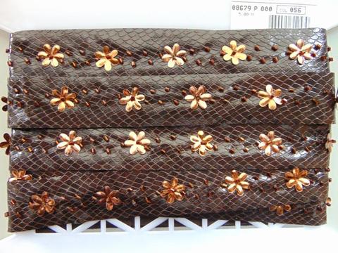 Passamaneria cobra con fiori metal cuciti - Sconto per Fioristi e Aziende