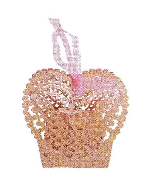 Scatole Traforate Cupido  cm. 5 x 5 H 3 per fioristi e wedding e Bomboniere