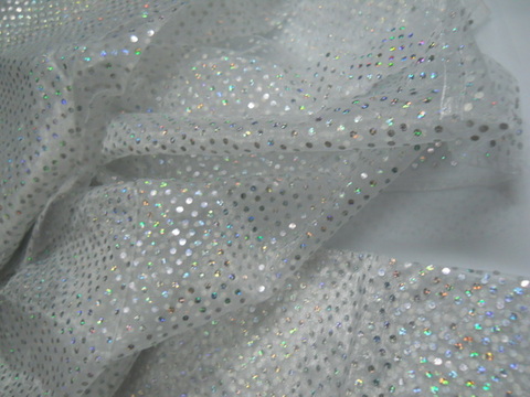 Telo Organza con Paillettes  - Sconti per Fioristi e Aziende - Misura H 150 x 300