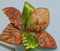 Amarillis in Velluto Brillantinato cm.90 Verde e Marrone - Sconti per Fioristi e Aziende