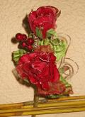 Rose rosse x 2 in velluto  in velluto - Sconti per Fioristi e Aziende