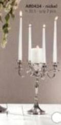 Candelabro H 33 a 5 luci  - Sconti per Fioristi e Aziende - Argento Nichel