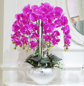 Foglie di orchidea x 4 in poliestere da cm. 20 - Sconti per Fioristi e Aziende
