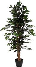 Ficus Twisted H 200 in vaso - Sconti per Fioristi e Aziende - Artificiale con 1634 foglie verdi