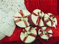 Cappelliere Tonde x 5 Rosso decorate con fiori - Sconti per Fioristi e Aziende