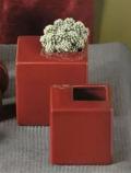 Vasetti cubo in ceramica GAV corallo H 11 - H 9 - Sconti per Fioristi e Aziende