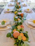 Mezza arancia artificiale in plastica dm. 6.5 cm H 6 Sconti per Fioristi, Wedding e Aziende