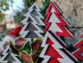Stecca con Albero di Natale H 45 in legno - 3 Modelli Sconti per Fioristi, Wedding e Aziende