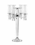Candelabro in vetro a 4 fuochi H 78 cm. - Sconti per Fioristi e Aziende