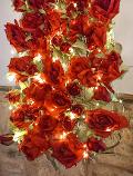 Pannello Rose rosse per te - Sconti per Fioristi, e Aziende -cm.100 x 35 + 100 Led