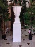 Colonna Bianca Lucida. - Sconti per Fioristi e Aziende . - H 71 E H 91 Base cm. 31x31