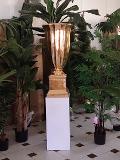 Colonna Bianca Lucida. - Sconti per Fioristi e Aziende . - H 71 E H 91 Base cm. 31x31