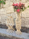 Alzata pieghevole in vimini - Sconto per Fioristi e Aziende  - estensibile da cm. 45 a cm. 60