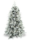 Albero innevato c/led e pigne - Sconti per Fioristi e Aziende  - H 180/210/240 in PE+PVC