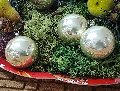 Palline in vetro dm. 4 - Sconto per Fioristi e Aziende - x 12 Argento