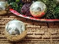Palline in vetro dm. 4 - Sconto per Fioristi e Aziende - x 12 Argento
