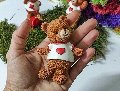 Orsetti Teddy Love x 3  - Sconti per Fioristi e Aziende - H 10 in ceramica