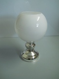 Vaso Vetro Sferico Bianco H 38 dm. 25 - Sconti per Fioristi e Aziende