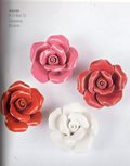 Rose resina x 12  con adesivo - Sconti per Fioristi e Aziende - in 2 colori