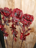 Rosa Rubino Metallizzata alta cm. 110 mod. Shiny - Sconti per Fioristi e Aziende