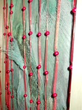 Tenda rossa con perle H 250 x 90 - Sconti per Fioristi e Aziende