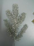 Ramo Abete Glitterato   lungo cm. 30 color argento - Sconti per Fioristi e Aziende