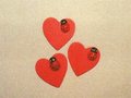 Cuori legno x 50 con coccinella Articolo per San Valentino - Sconti per Fioristi e Aziende