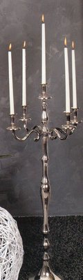 Candelabro H 100  cinque luci - Sconti per Fioristi e Aziende - Bianco - Oro - Silver