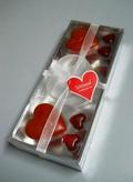 Candela cuore x 2 con cuori vetro Articolo per San Valentino - Sconti per Fioristi e Aziende