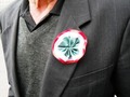 Coccarda tricolore con spilla per commemorazioni - Sconti per Fioristi e Aziende - Diametro cm. 8
