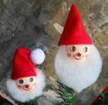 Testa di Babbo Natale con barba in ovatta in 2 misure - Sconti per Fioristi e Aziende