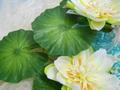 Foglia Lotus Verde dm. 15 in poliestere - Sconti per Fioristi e Aziende