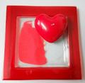 Candela cuore laccato box 3 pezzi cm. 8,5 Articolo per San Valentino - Sconti per Fioristi e Aziende