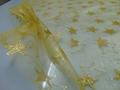 Organza Stelle Oro Glitter  - Sconti per Fioristi e Aziende - Rotolo H 48 x 3 mt.