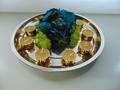 Tea light x 9 glitterati oro - Sconti per Fioristi e Aziende - H 1,5 dm. 3,7